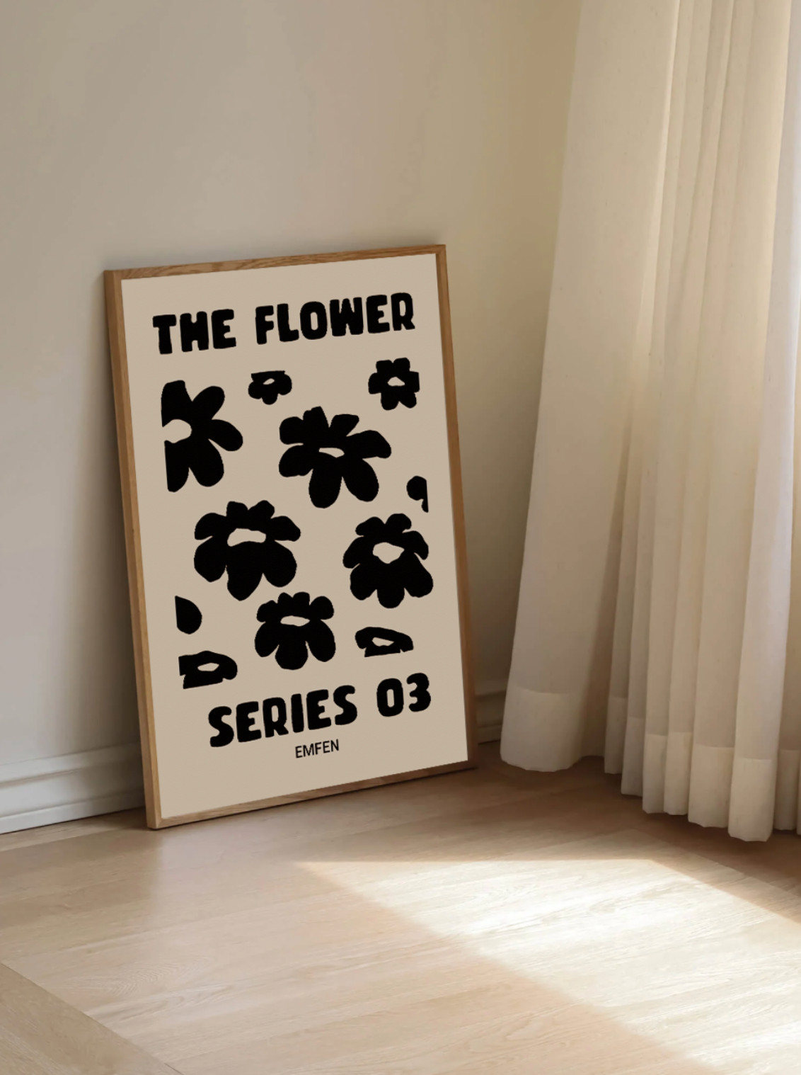 Flower Series 03 Print Black