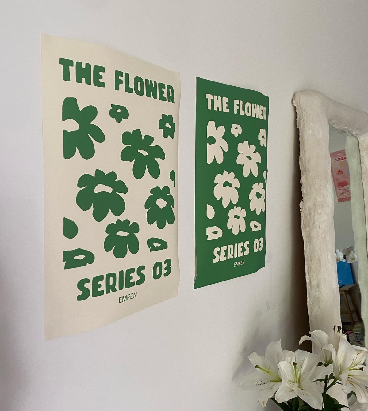 Flower Series 03 Moss Green