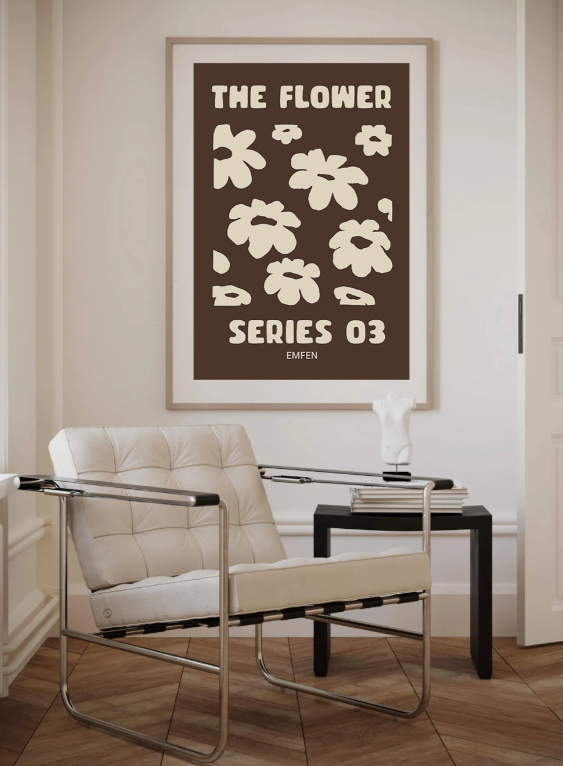 Flower Series 03 Brown Print