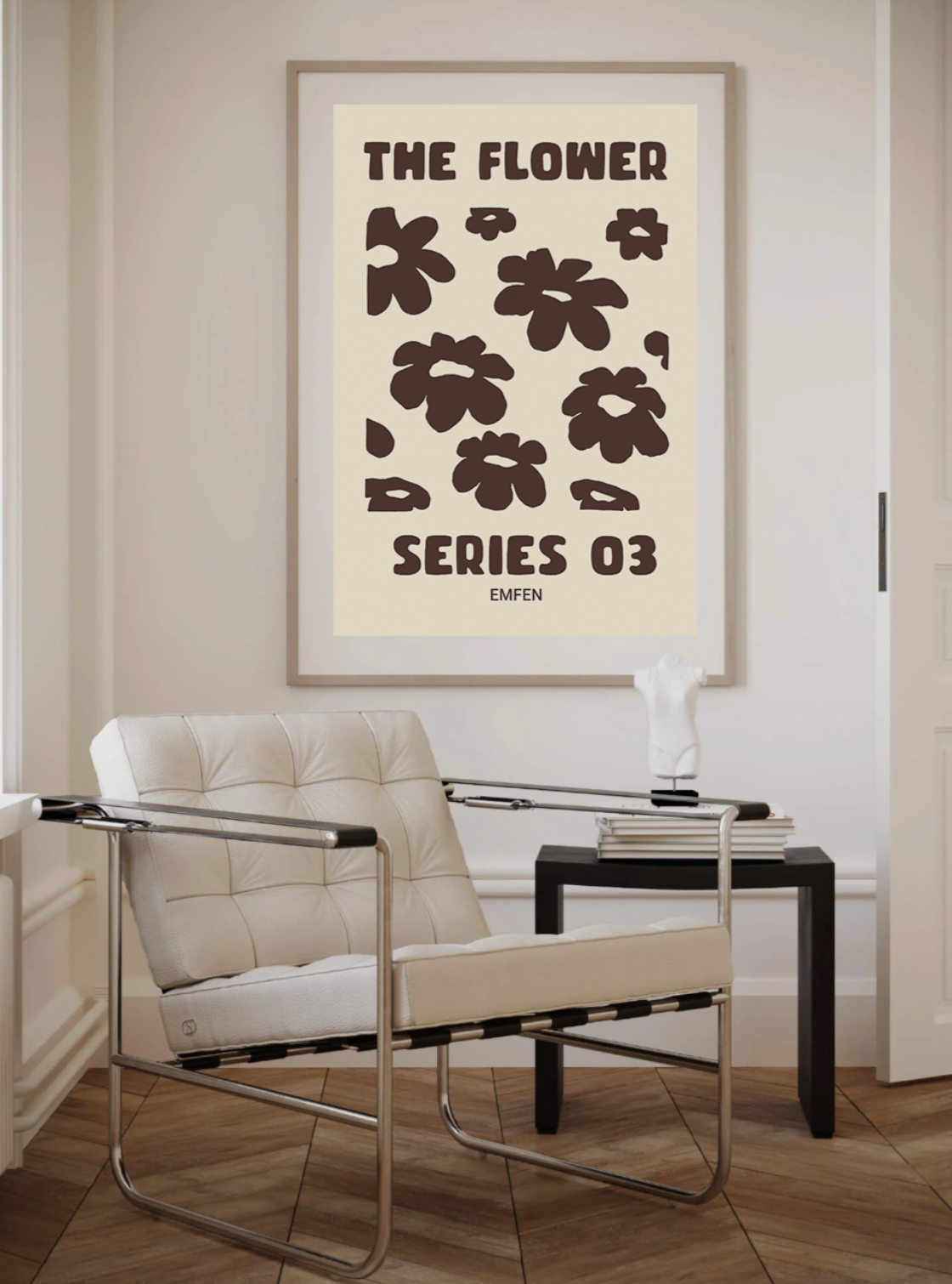 Flower Series 03 Brown Print