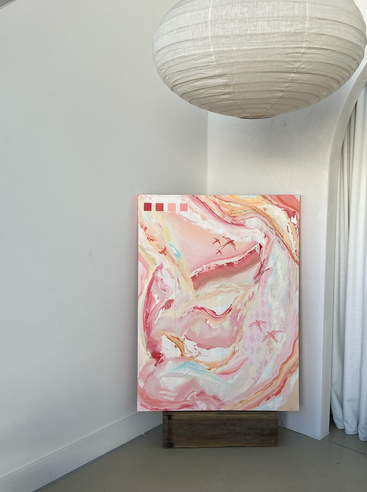 Pink and White