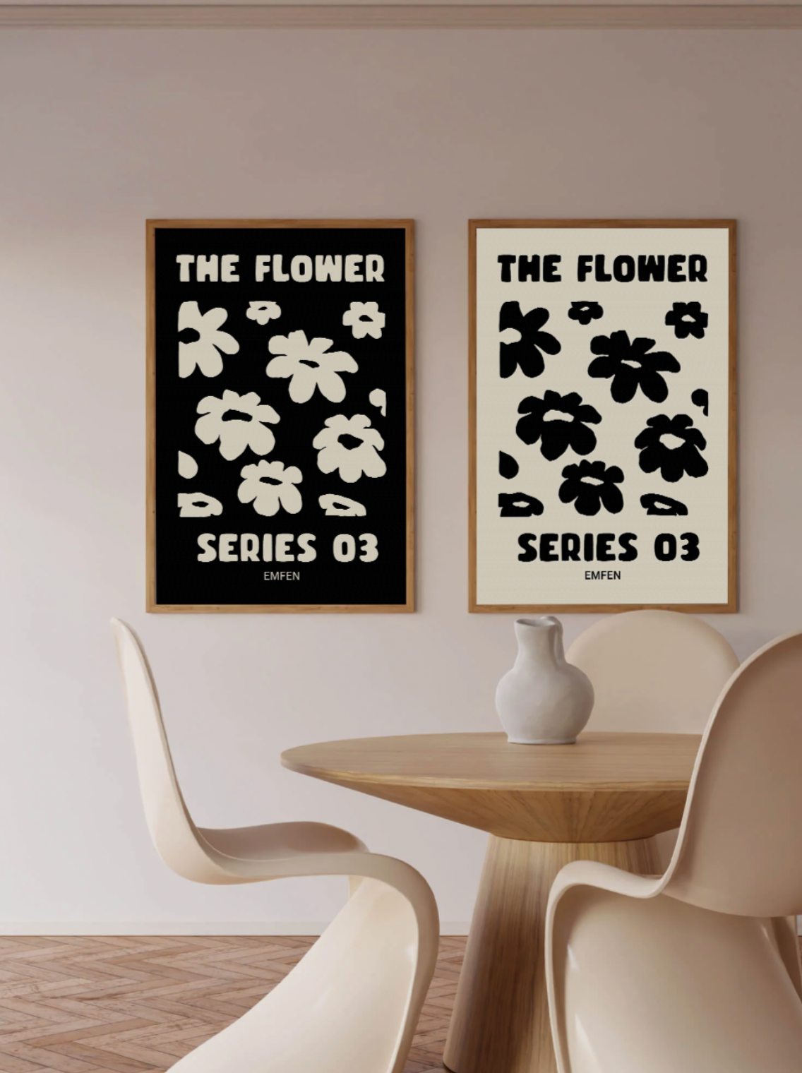 Flower Series 03 Print Black