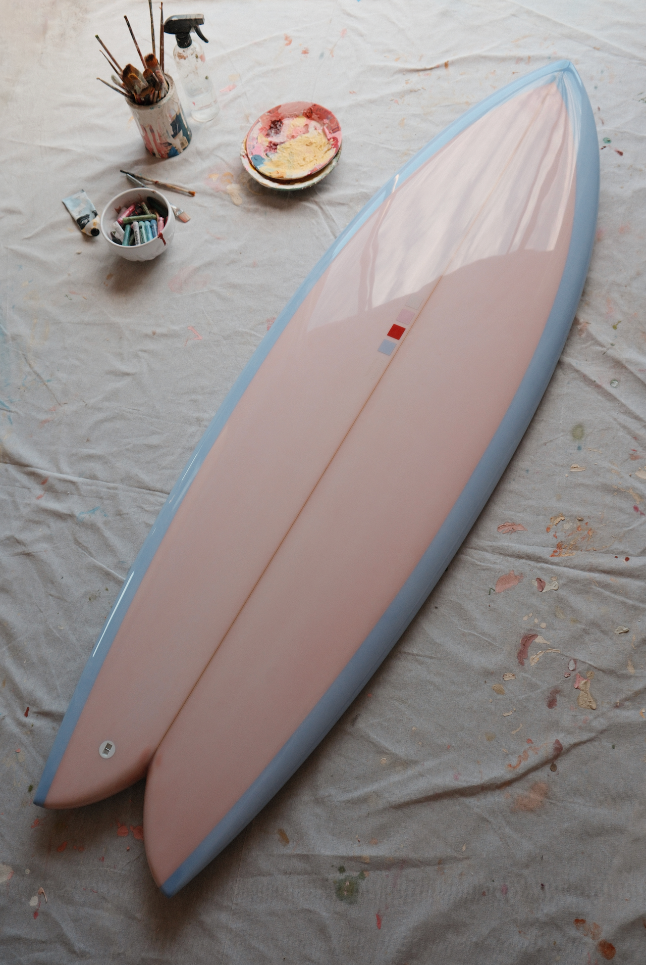 Purple Twin Fin 5'6