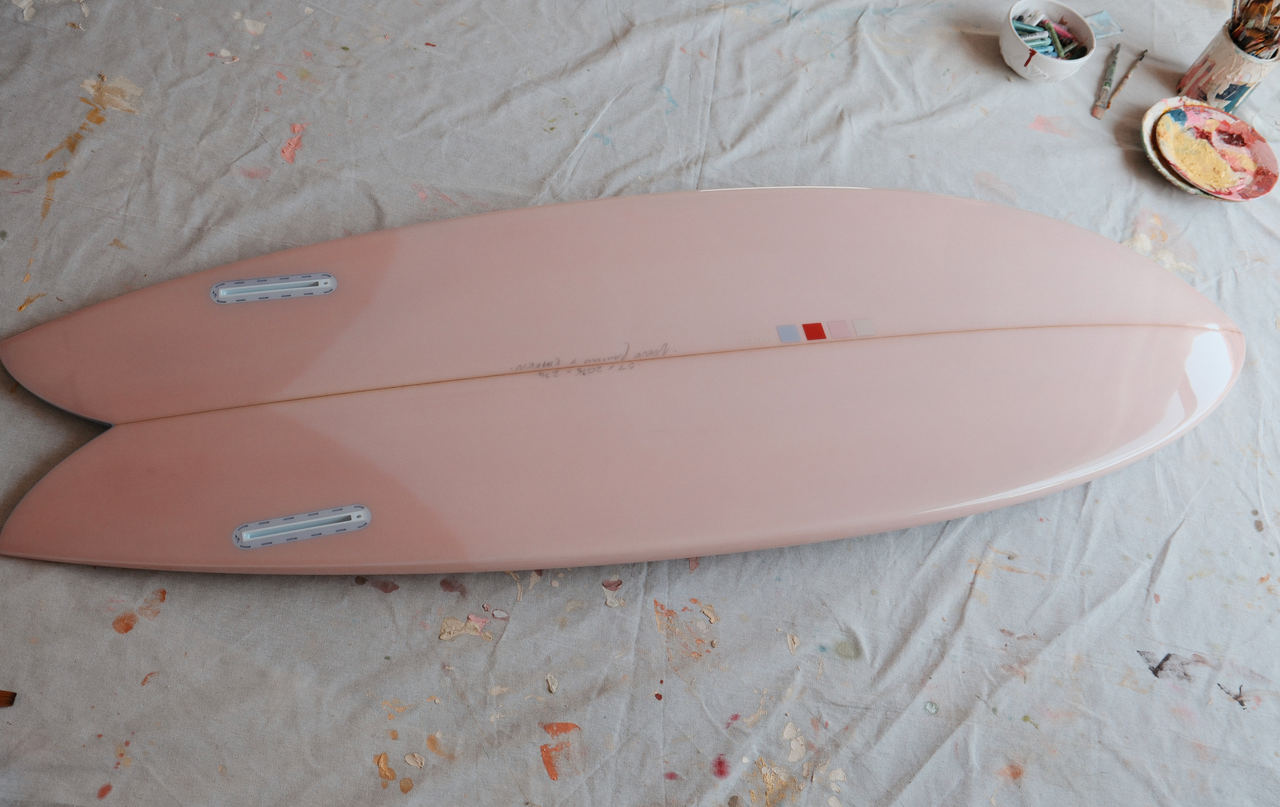 Pink Twin Fin 5'7