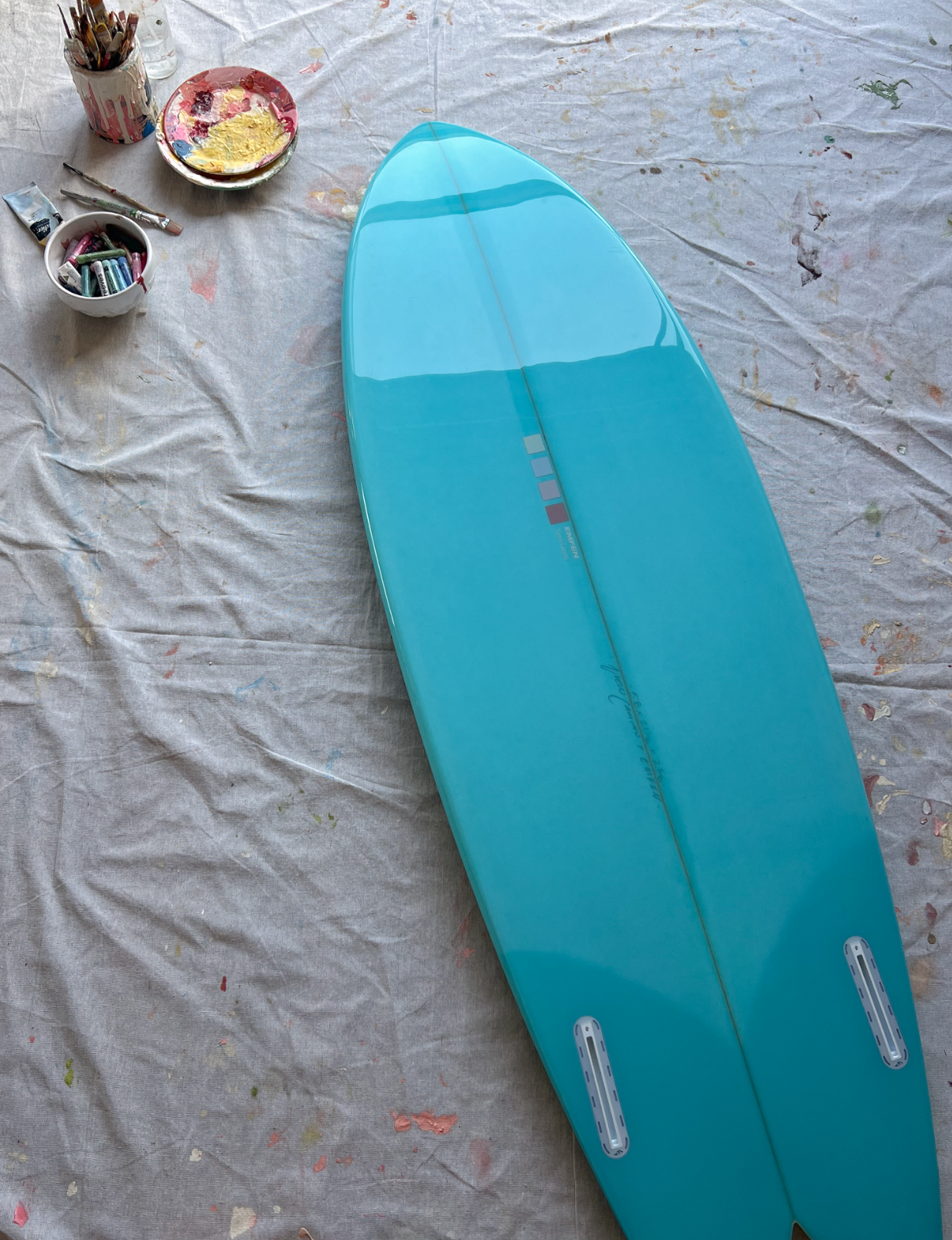 Blue Twin Fin 5'8